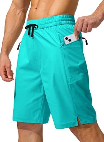 Men's quick dry board shorts, cyan