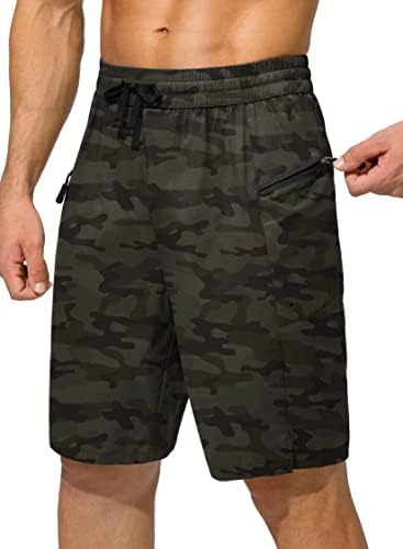 Men's quick dry board shorts, green camo