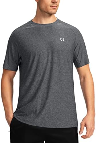 Men's quick dry gym tee, 1-pack heather black
