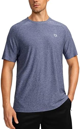 Men's quick dry gym tee, 1-pack heather blue