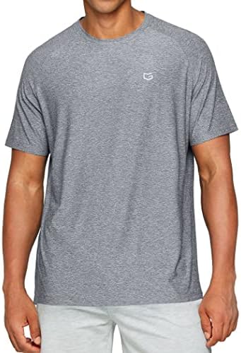 Men's quick dry gym tee, 1-pack heather dusty grey