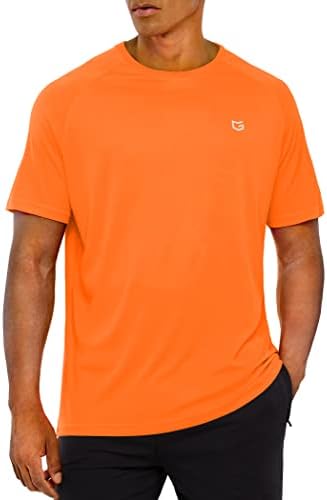 Men's quick dry gym tee, 1-pack orange