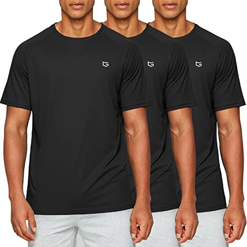 Men's quick dry gym tee, 3-pack black / black / black