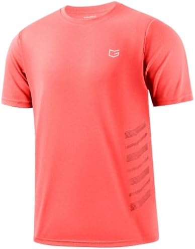 Men's quick dry running tee, brick red heather