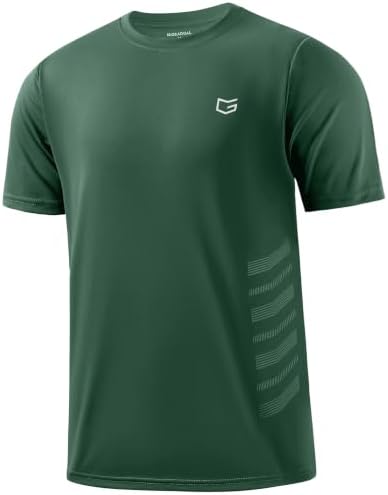 Men's quick dry running tee, dark green