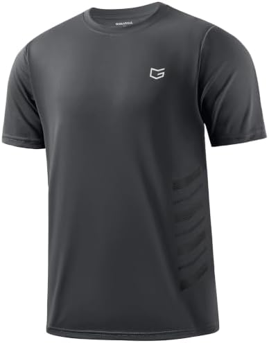 Men's quick dry running tee, dark grey