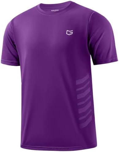 Men's quick dry running tee, dark purple