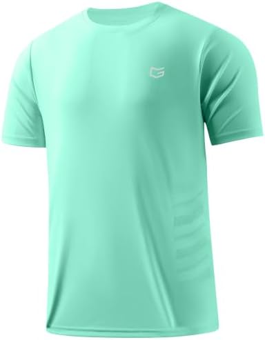 Men's quick dry running tee, mint green