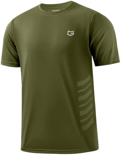 Men's quick dry running tee, olive