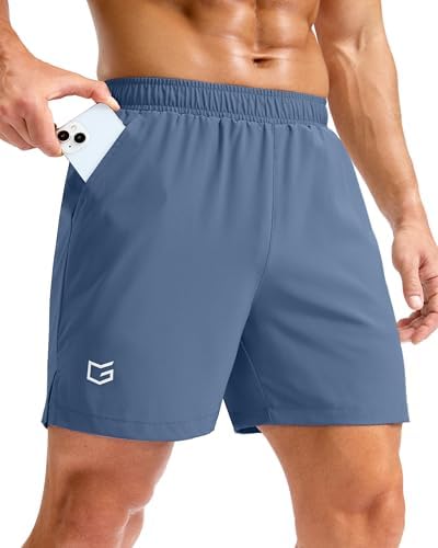 Men's running shorts, three inseams, blue