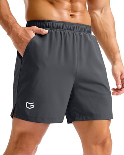 Men's running shorts, three inseams, dark grey
