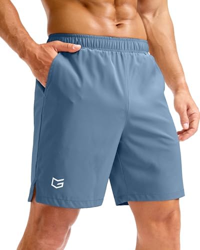 Men's running shorts, three inseams, dusty blue