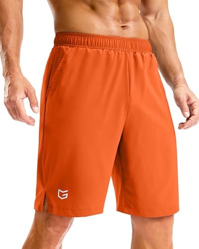 Men's running shorts, three inseams, orange