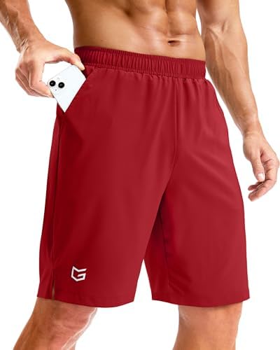 Men's running shorts, three inseams, red