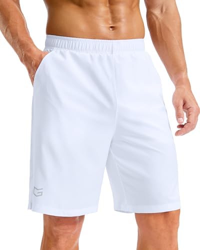 Men's running shorts, three inseams, white