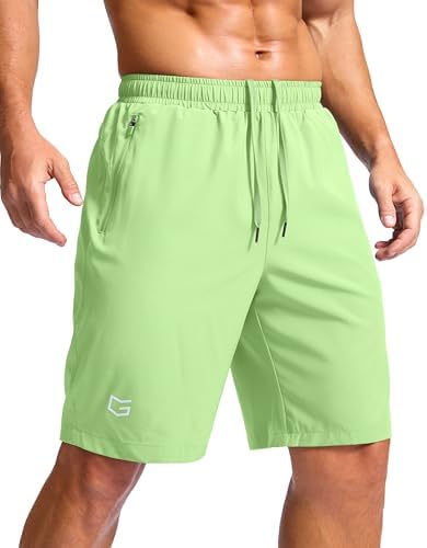 Men's running shorts, two zip pockets, mint moment