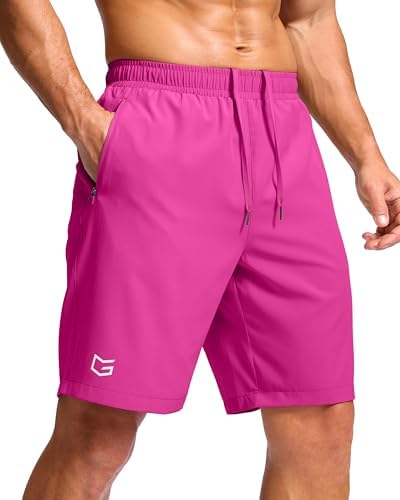Men's running shorts, two zip pockets, rose
