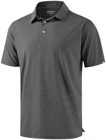 Men's short sleeve golf polo, black
