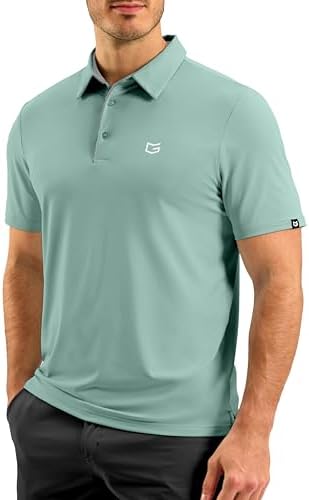 Men's short sleeve golf polo, jasmine green