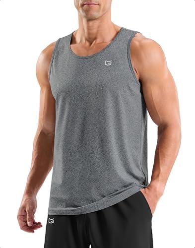 Men's sleeveless workout tank, grey heather