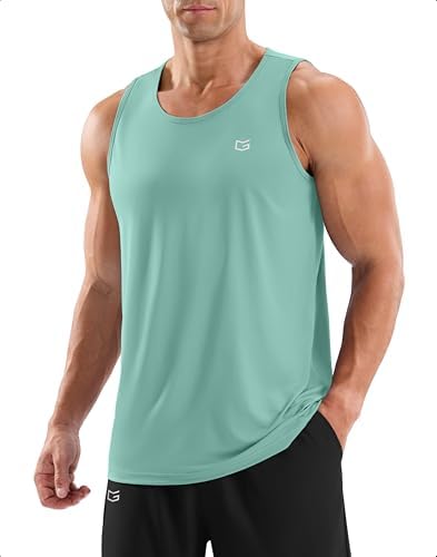Men's sleeveless workout tank, jasmine green