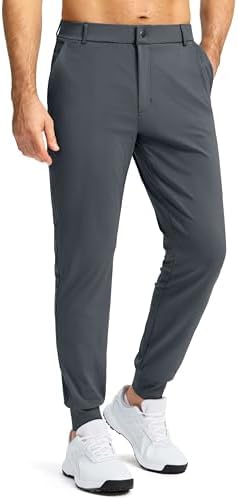 Men's stretch golf joggers, slim fit, c oil grey