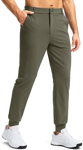 Men's stretch golf joggers, slim fit, light army green