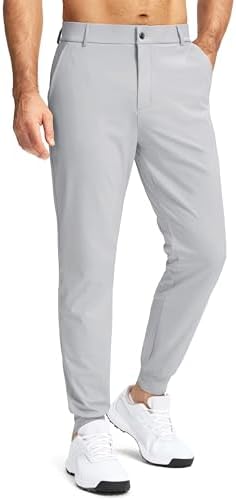 Men's stretch golf joggers, slim fit, silver drop