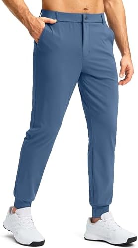 Men's stretch golf joggers, slim fit, slate blue