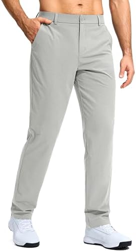 Men's stretch golf pants, three inseams, silver drop