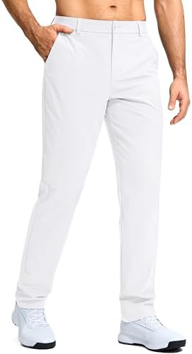 Men's stretch golf pants, three inseams, white