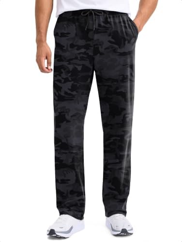 Men's tall fleece-lined winter pants, grey camo