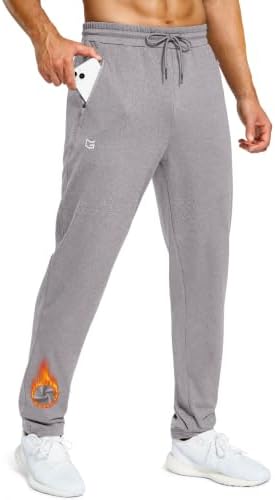 Men's tall fleece-lined winter pants, grey space dye