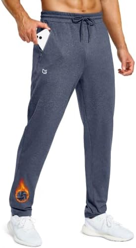 Men's tall fleece-lined winter pants, heather dusty blue