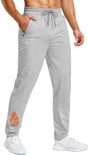 Men's tall fleece-lined winter pants, heather medium grey