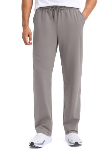 Men's tall fleece-lined winter pants, light grey