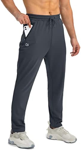 Men's tapered joggers, zip pockets, grey