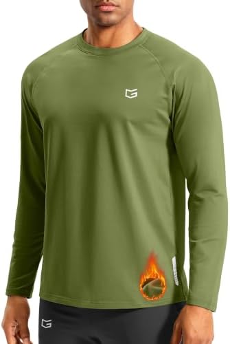 Men's thermal long sleeve tee, army green