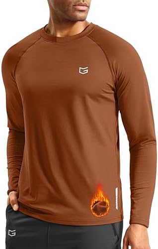 Men's thermal long sleeve tee, caramel