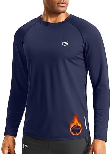 Men's thermal long sleeve tee, navy