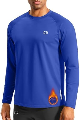 Men's thermal long sleeve tee, royal blue