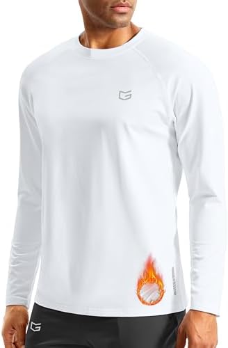 Men's thermal long sleeve tee, white