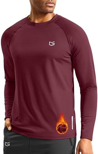 Men's thermal long sleeve tee, wine