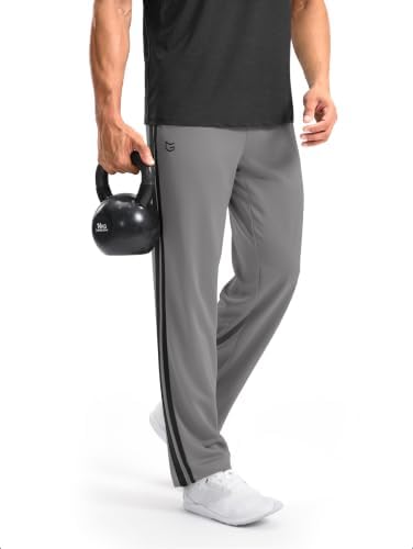 Men's track pants, two zip pockets, dusty grey / black