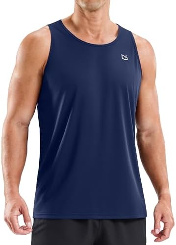 Men's UPF 50+ beach tank, navy