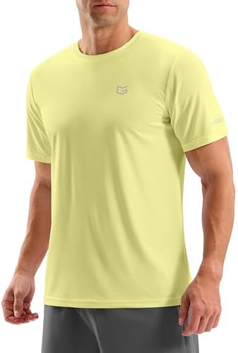 Men's UPF 50+ cooling workout tee, beige