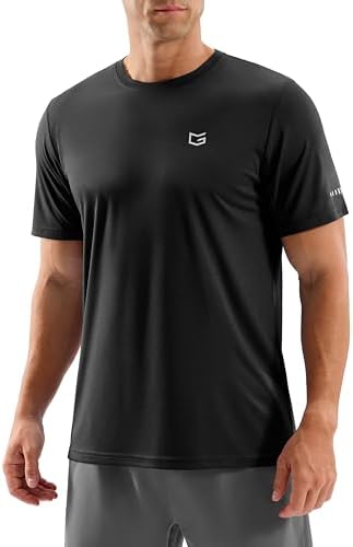 Men's UPF 50+ cooling workout tee, black