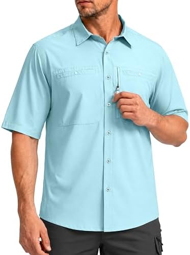Men's UPF 50+ fishing shirt, gulf stream