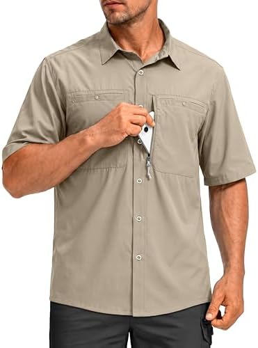 Men's UPF 50+ fishing shirt, sage green