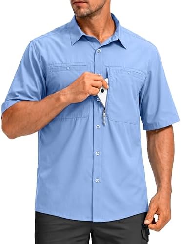 Men's UPF 50+ fishing shirt, sail